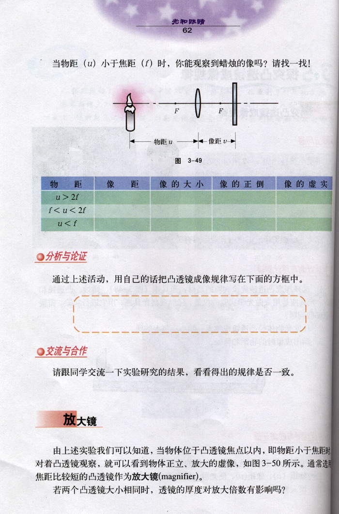 3.5 探究凸透镜成像规律2