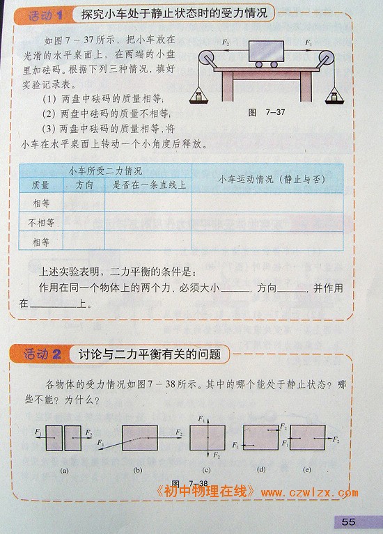 7.4 物体受力时怎样运动2