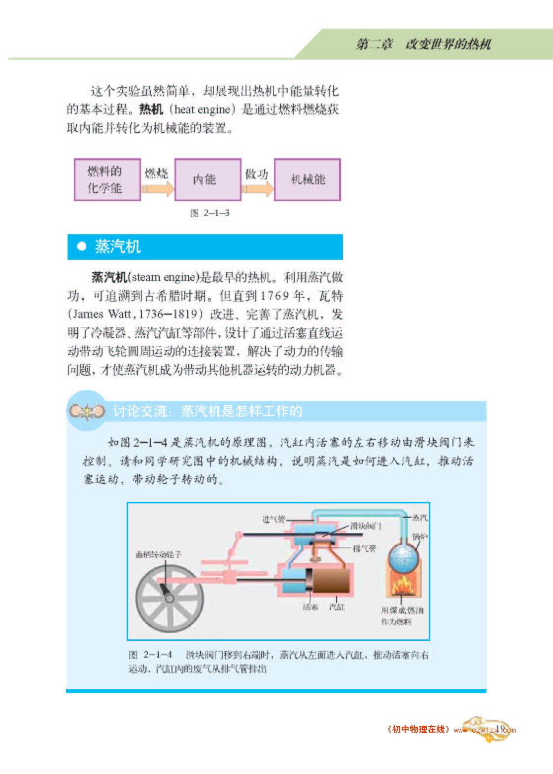 教科版九年级《2.1热机》电子课本2