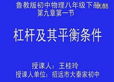 鲁教版八年级物理下册《9.1杠杆及其平衡条件》公开课课堂实录