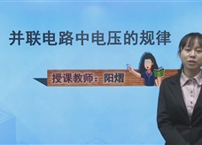 人教版九年级物理全一册线上学习视频：16.2串、并联电路中电压的规律