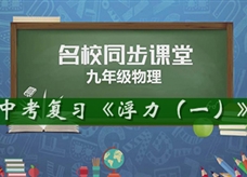 【名校同步课堂】河南省第二实验中学《中考总复习---浮力（一）》线上授课视频(人教版，徐月霞)